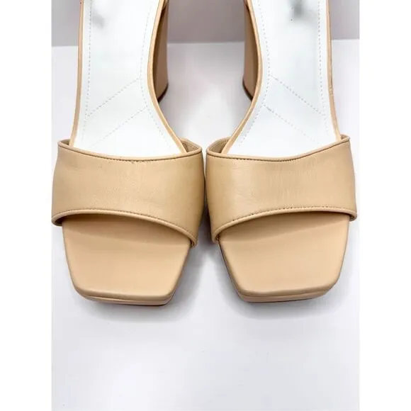 Franco Sarto Sandals Size 11 Leather Dima Ankle Strap Womens Square Block Heel