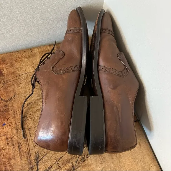 Fratelli brown leather oxford shoes men's sz 9.5 preworn see pix for blemishes