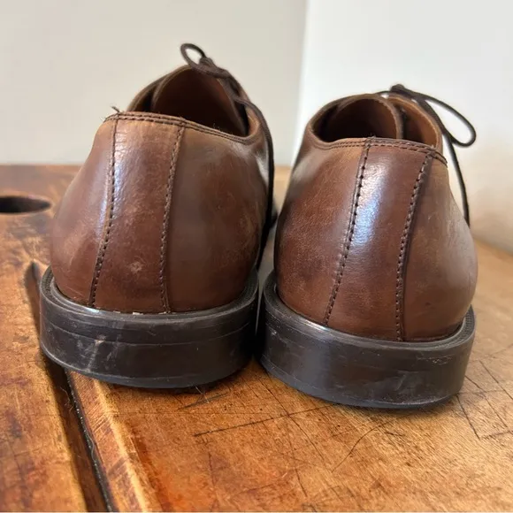 Fratelli brown leather oxford shoes men's sz 9.5 preworn see pix for blemishes