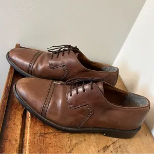 Fratelli brown leather oxford shoes men's sz 9.5 preworn see pix for blemishes