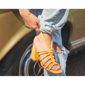 FREE PEOPLE Colette Cinched Block Heel Sandals EU 39/ US 9