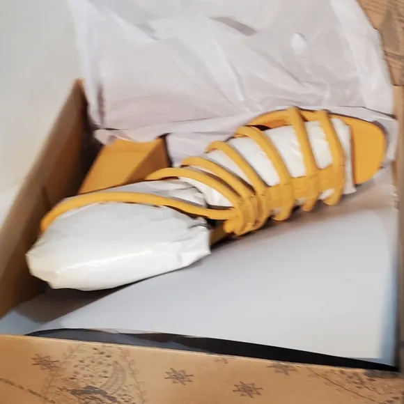 Free People Colette Sandal (Women's)Intense orange, Size 8, New with box