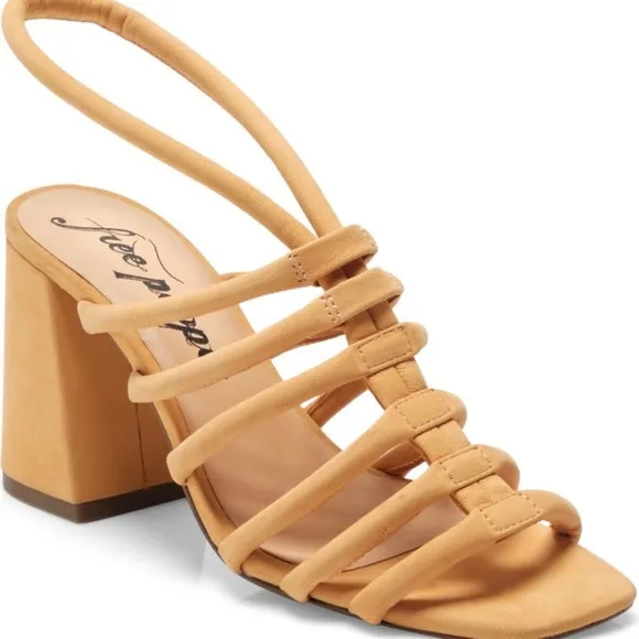 Free People Colette Sandal (Women's)Intense orange, Size 8, New with box