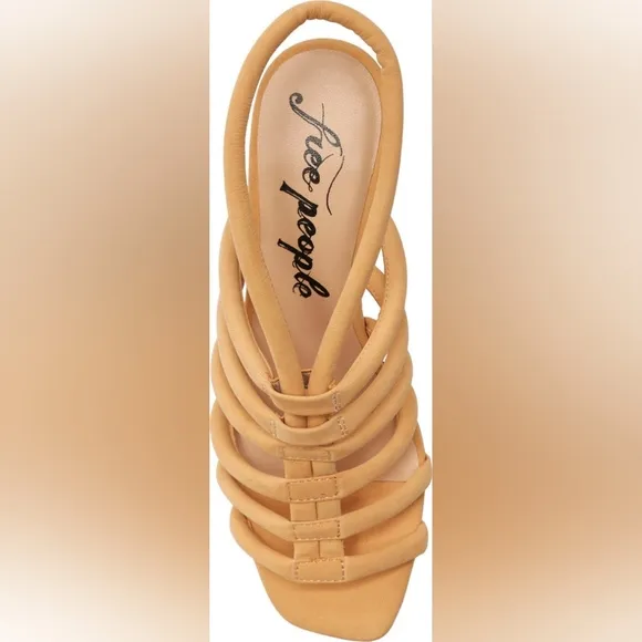 Free People Colette Sandal (Women's)Intense orange, Size 8, New with box