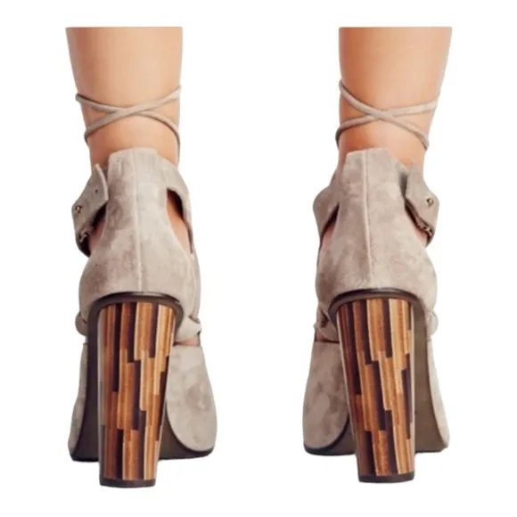 Free People Nouvella Wrap Suede Heels size 38