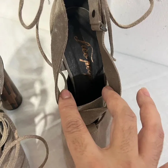 Free People Nouvella Wrap Suede Heels size 38