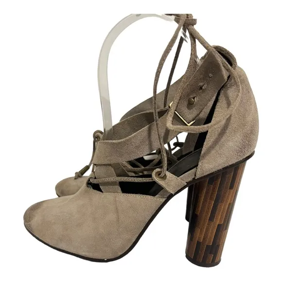 Free People Nouvella Wrap Suede Heels size 38
