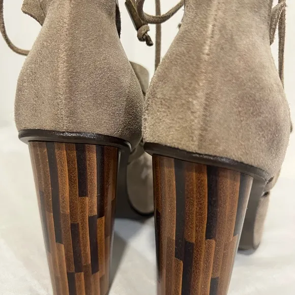 Free People Nouvella Wrap Suede Heels size 38