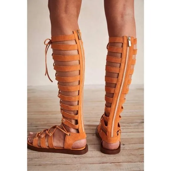 Free People Sun Chaser Tall Gladiator Sandals Size 36
