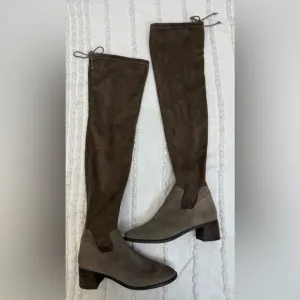 Free People Taupe Brown Suede Over the Knee Boots Coast to Coast Women Size 10