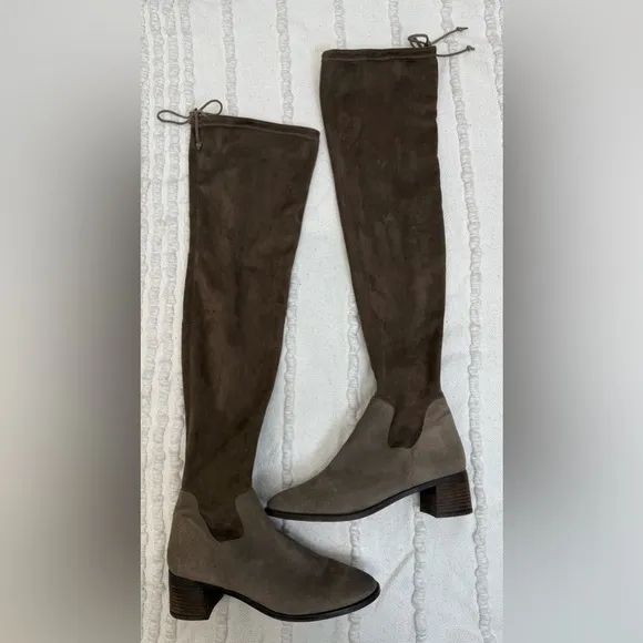 Free People Taupe Brown Suede Over the Knee Boots Coast to Coast Women Size 10