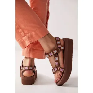 Free People Teva Flatform Platform Crochet Sandals 6