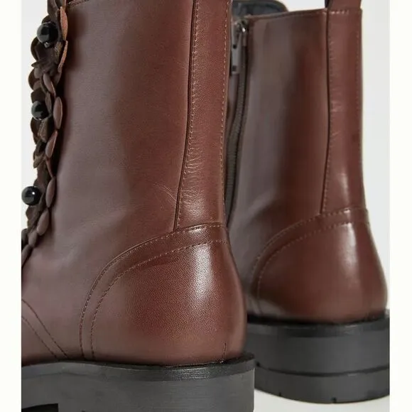 Free People floral Embellished  boots size EU39 US 9NW out boxShaft 7”
