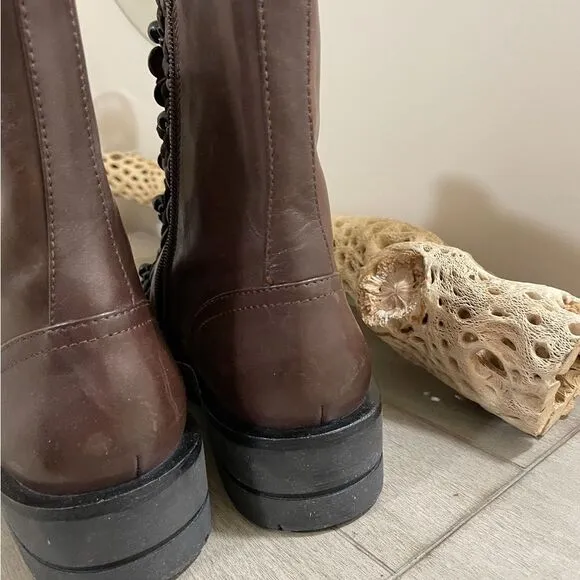 Free People floral Embellished  boots size EU39 US 9NW out boxShaft 7”