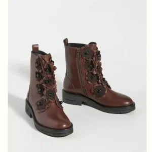Free People floral Embellished  boots size EU39 US 9NW out boxShaft 7”