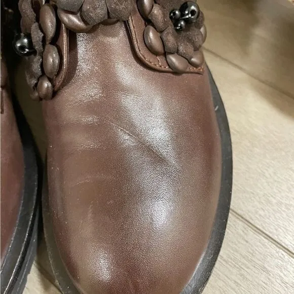 Free People floral Embellished  boots size EU39 US 9NW out boxShaft 7”