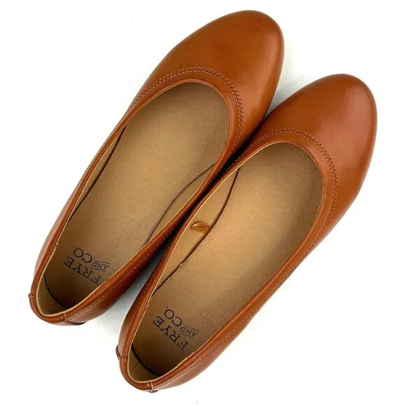 Frye and Co. Rivka Womens Size 7.5M Stitch Ballet Brown Flat