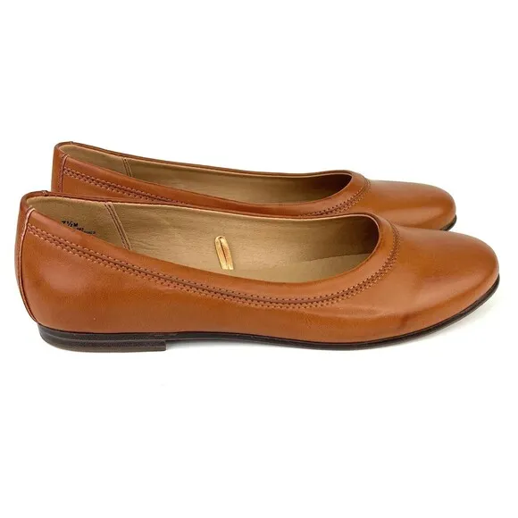 Frye and Co. Rivka Womens Size 7.5M Stitch Ballet Brown Flat