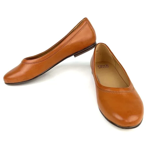 Frye and Co. Rivka Womens Size 7.5M Stitch Ballet Brown Flat