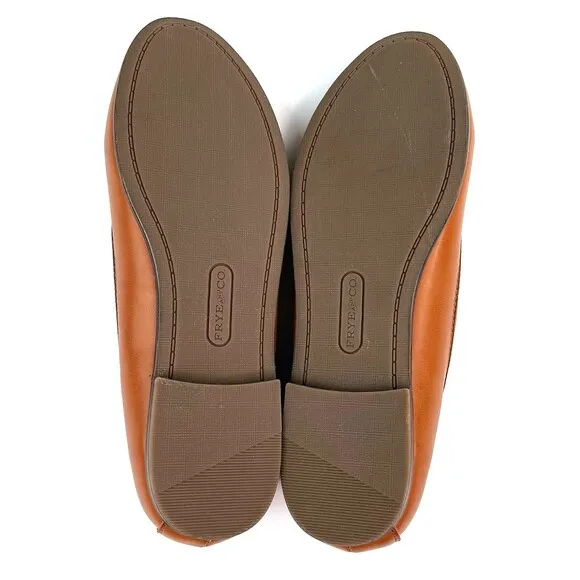 Frye and Co. Rivka Womens Size 7.5M Stitch Ballet Brown Flat