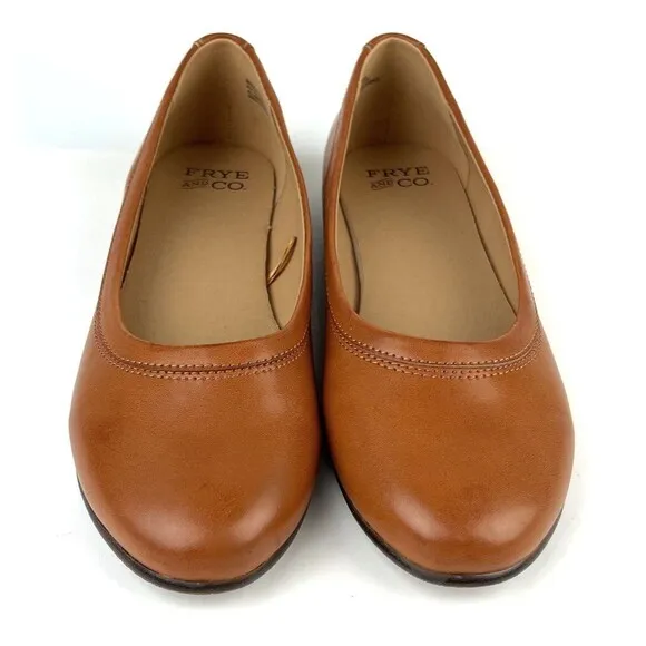 Frye and Co. Rivka Womens Size 7.5M Stitch Ballet Brown Flat