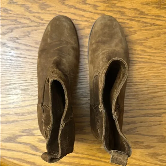Frye Brown Suede Ankle Boots