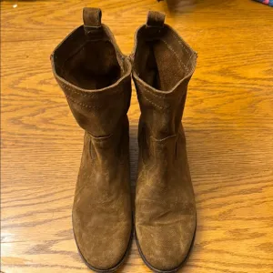 Frye Brown Suede Ankle Boots