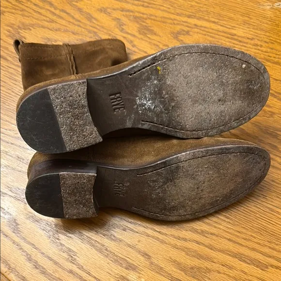 Frye Brown Suede Ankle Boots