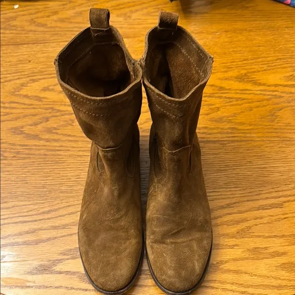 Frye Brown Suede Ankle Boots