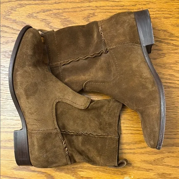 Frye Brown Suede Ankle Boots