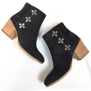 Frye Casey Stud Bootie Black Suede Ankle Boots Sz 6