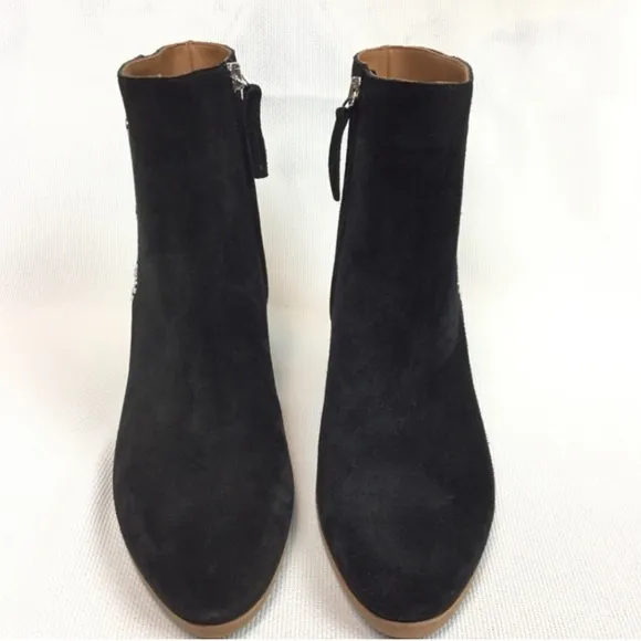 Frye Casey Stud Bootie Black Suede Ankle Boots Sz 6