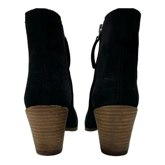 Frye Casey Stud Bootie Black Suede Ankle Boots Sz 6