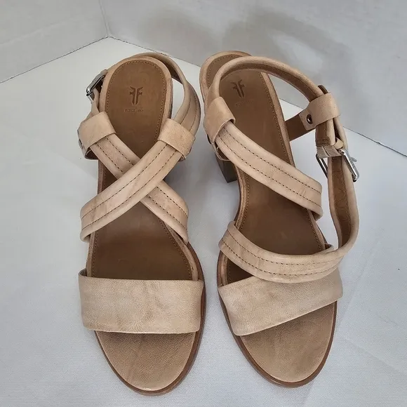 Frye Dani Criss-cross Heeled Sandals