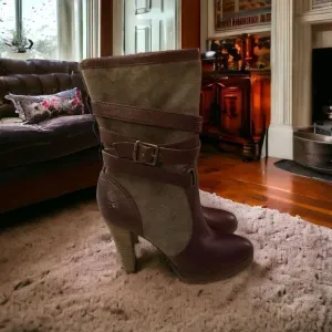 FRYE Harlow Boots Multi Strappy Harness Womens 7.5 M Dark Brown Suede - $358 MSR