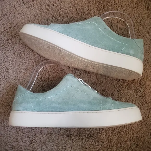 Frye Lena Zip Low Zippered Suede Shoes