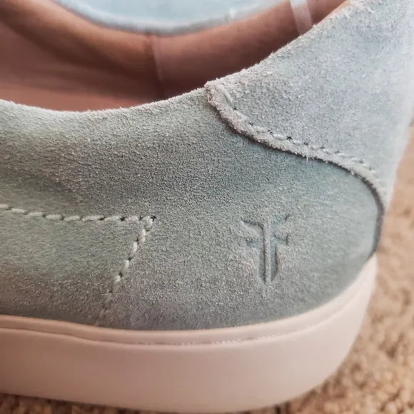 Frye Lena Zip Low Zippered Suede Shoes