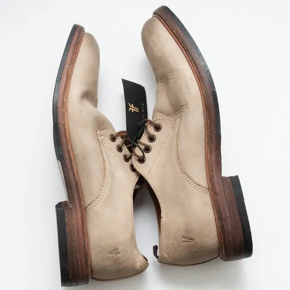 Frye Murray Oxford Shoes Leather Dip Dye Taupe Brown Size 9.5 NWT