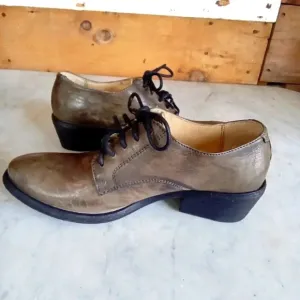 Frye Oxford Womens 5.5 Taupe Lace Up Leather