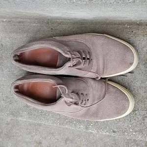 Frye Shoes Men's Gray Taupe Suede Sneakers Lace Up Low Top Size 10.5