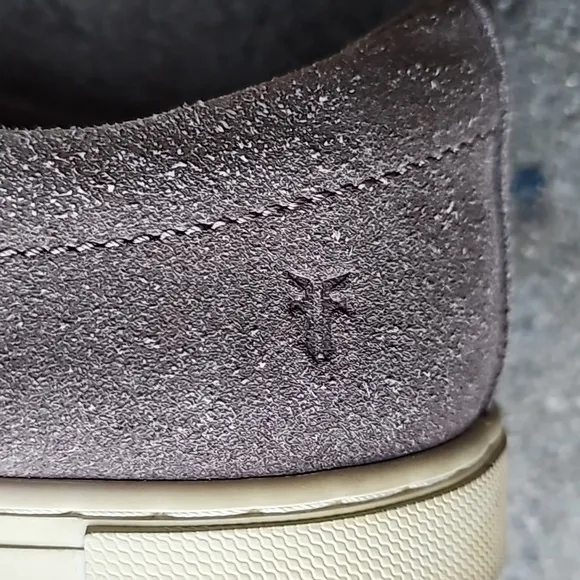 Frye Shoes Men's Gray Taupe Suede Sneakers Lace Up Low Top Size 10.5