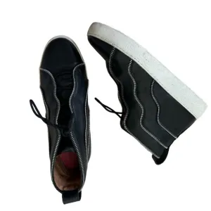 Frye Webster Zip High 71890 Black Leather Zipper Sneakers Shoes Size 8.5
