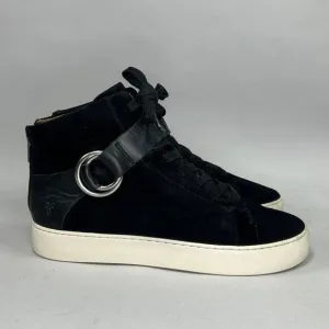 Frye Women's Lena Harness Black Suede Sneakers