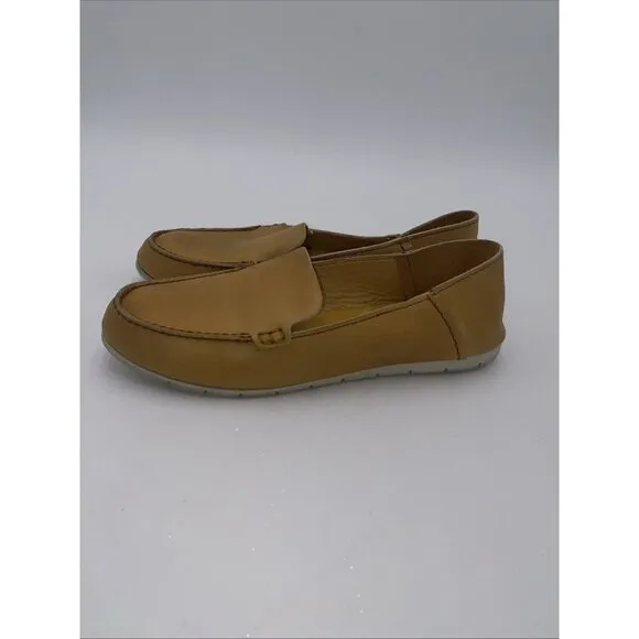 Frye Womens Sedona Venetian Moc Leather Loafer Flats Sz 8.5 Tan Shoes Slip On
