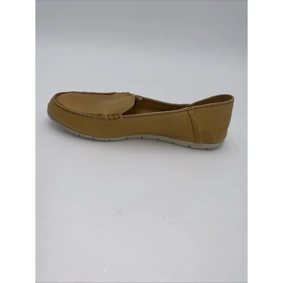 Frye Womens Sedona Venetian Moc Leather Loafer Flats Sz 8.5 Tan Shoes Slip On