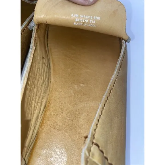 Frye Womens Sedona Venetian Moc Leather Loafer Flats Sz 8.5 Tan Shoes Slip On
