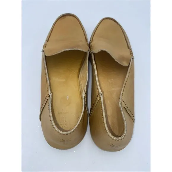 Frye Womens Sedona Venetian Moc Leather Loafer Flats Sz 8.5 Tan Shoes Slip On