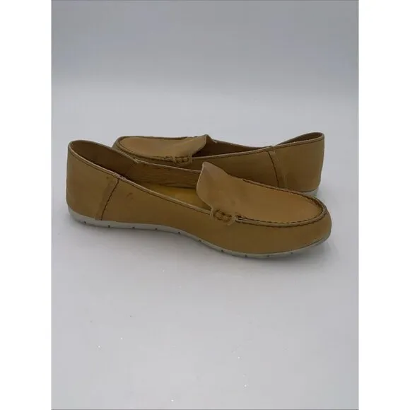 Frye Womens Sedona Venetian Moc Leather Loafer Flats Sz 8.5 Tan Shoes Slip On