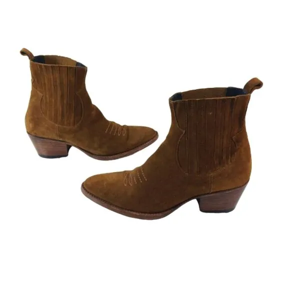 FS1910 GUC $435 Maje Camel Western Boots size 36 US 5.5