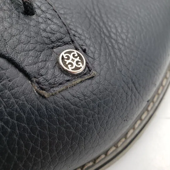 G Fore Gallivanter Golf Shoes Mens 8.5 G/Lock Black Pebble Leather Saddle